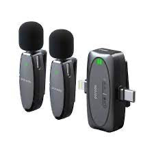 Porodo dual mic lavalier microphone lightning/type-c/Aux