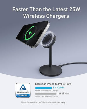 Anker MagGo Qi2 15w Wireless Charging Stand With Usb-c Cable