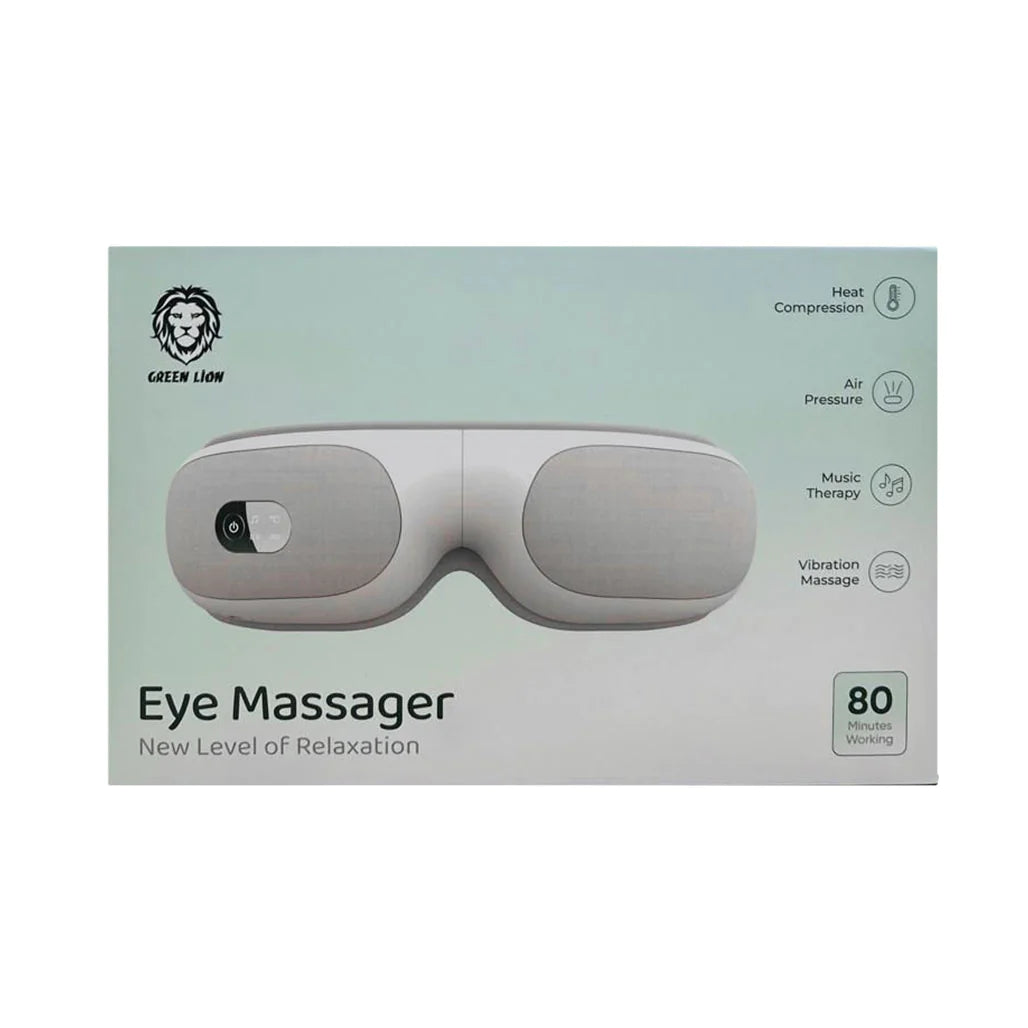 Green lion eye massager white