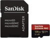 Sandisk Extreme pro microsdxc uhs-I card with adapter U3 A2 v30