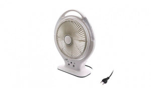 JTC Desktop Rechargeable Fan 14-inch with 20 led light & oscillating 2-speed JF-2396