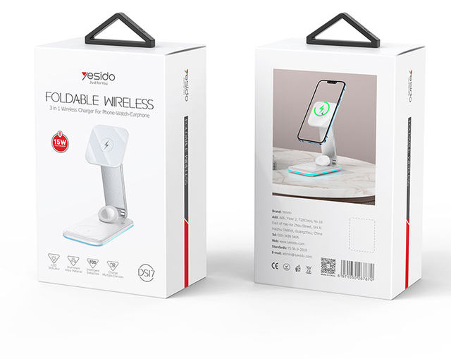 Yesido foldable wireless 3 in 1 wireless charger