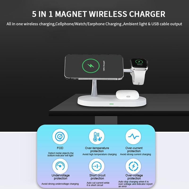 5-IN-1 MAGNETIC FAST WIRELESS CHARGER CODE ZI