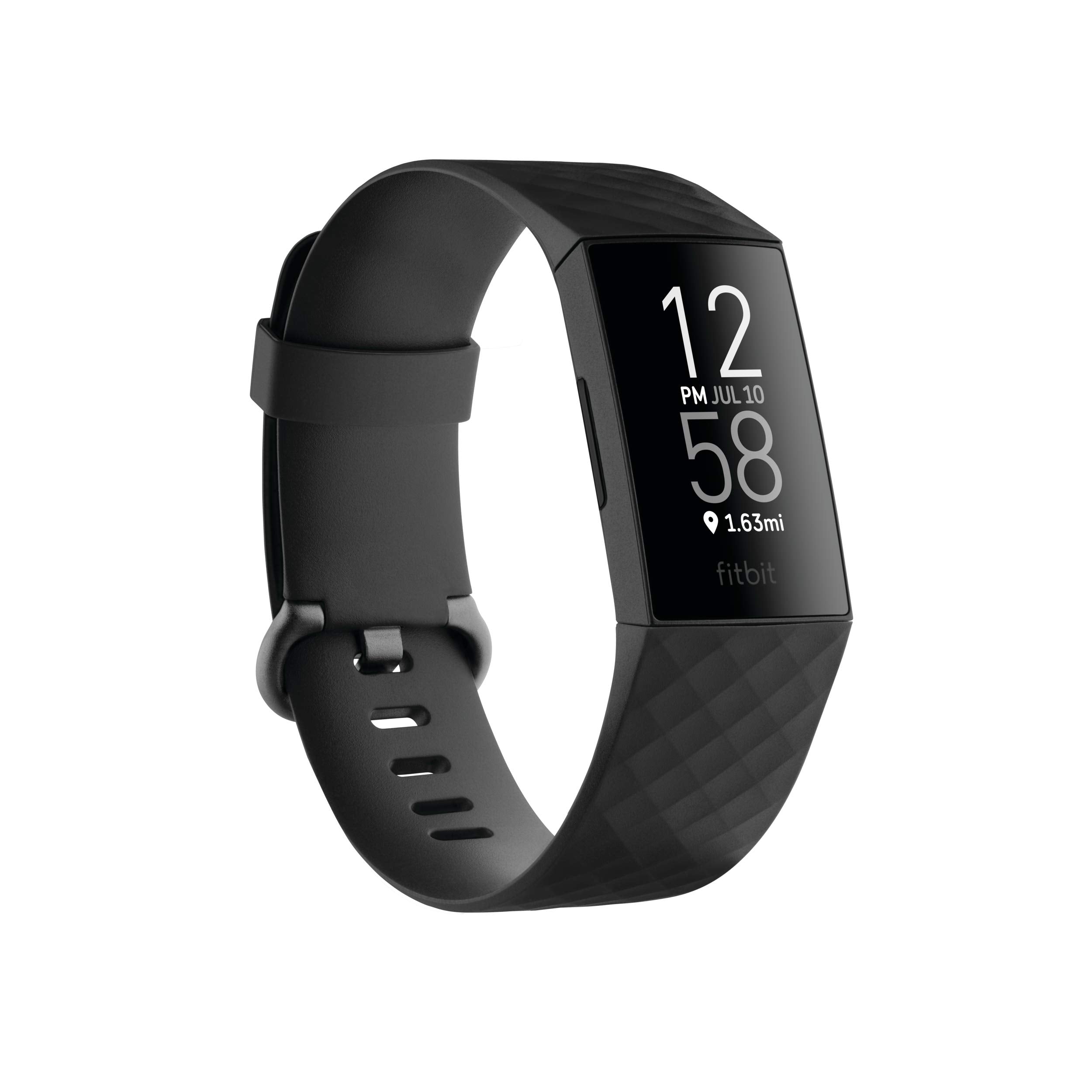 Fitbit charge 3 unisex black elastomer store band touchscreen smart watch 22.7 mm