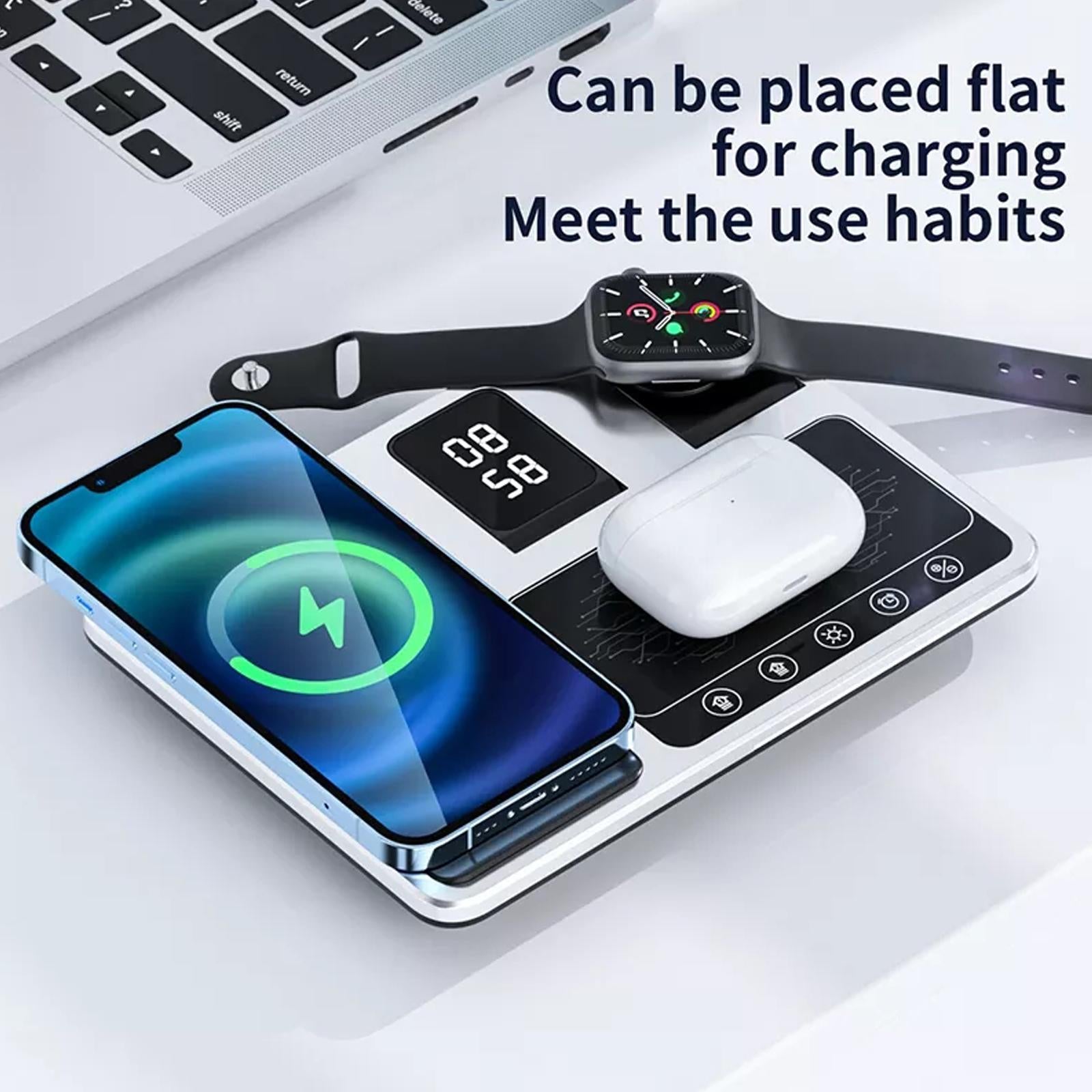 GREEN LION 4 IN 1 WIRELESS CHARGING STATION